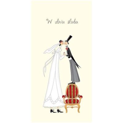 Teka, Grusskarte + Briefpapier, DL-Hochzeitskarte Teka, Grusskarte + Briefpapier, DL-Hochzeitskarte