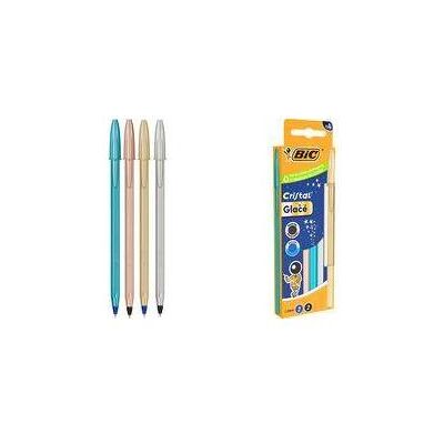 Bic, Schreibstifte, Kugelschreiber Cristal Glacé, 4er Kartonbox Strichstärke: 0,32 mm, Strichfarben: blau und schwarz (4x) Bic, Schreibstifte, Kugelschreiber Cristal Glacé, 4er Kartonbox Strichstärke: 0,32 mm, Strichfarben: blau und schwarz (4x)
