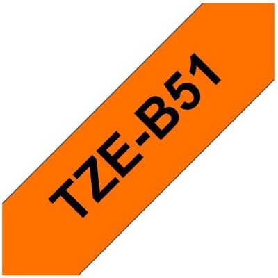 Brother Beschriftungsband, TZE-B51 LAMINATED TAPE 24MM (2.40 cm, Orange, Schwarz) Brother Beschriftungsband, TZE-B51 LAMINATED TAPE 24MM (2.40 cm, Orange, Schwarz)