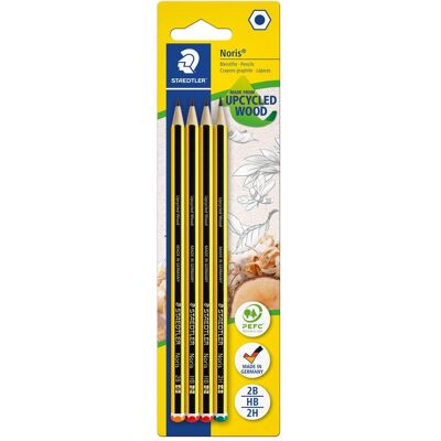 Staedtler Bleistift, Noris 120 Bleistift Blisterkarte mit 4 Bleistiften in sortierten Härtegraden (2B, 2H, H, HB, 4x) Staedtler Bleistift, Noris 120 Bleistift Blisterkarte mit 4 Bleistiften in sortierten Härtegraden (2B, 2H, H, HB, 4x)