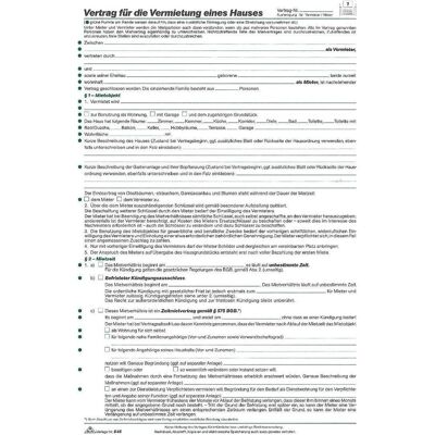 Rnk, Formular, 10 RNK-Verlag 545/10 Mietverträge für Häuser Rnk, Formular, 10 RNK-Verlag 545/10 Mietverträge für Häuser