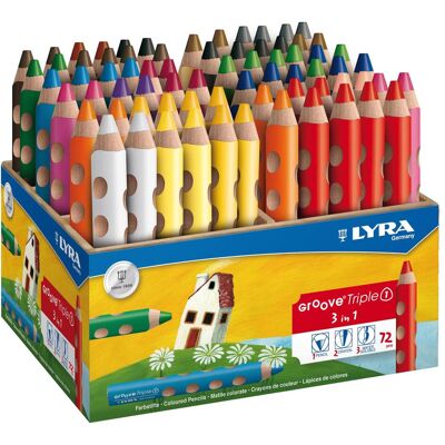 Lyra Groove Triple1 Buntstifte - 72 Farben - Assortiert Lyra Groove Triple1 Buntstifte - 72 Farben - Assortiert