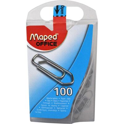Maped, Büroklammer, Büroklammern 25mm silber (100x) Maped, Büroklammer, Büroklammern 25mm silber (100x)