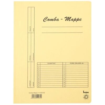 Bene, Mappe, 5 Schnellhefter Karton gelb DIN A4 (A4) Bene, Mappe, 5 Schnellhefter Karton gelb DIN A4 (A4)