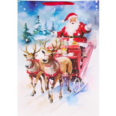 Idena, Geschenkverpackung, Geschenktasche Weihnachten Santa auf Schlitten mehrfarbig 50x18x72cm (1x) Idena, Geschenkverpackung, Geschenktasche Weihnachten Santa auf Schlitten mehrfarbig 50x18x72cm (1x)