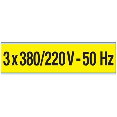 Brady, Etiketten, Kennzeichnungen für Leitungen und Stromspannung, 380 V, 220 V, 50 Hz Brady, Etiketten, Kennzeichnungen für Leitungen und Stromspannung, 380 V, 220 V, 50 Hz