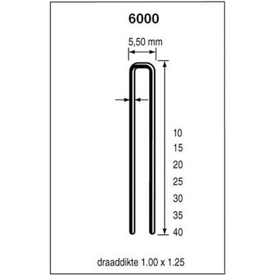 Dutack, Büroklammer, 5028042 Heftklammern 6000 Serie 10 mm Verzinkt 5000 Stück. (5000x) Dutack, Büroklammer, 5028042 Heftklammern 6000 Serie 10 mm Verzinkt 5000 Stück. (5000x)