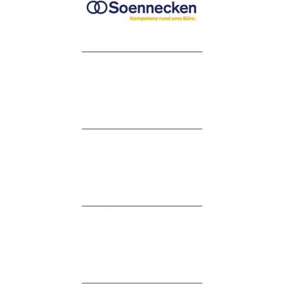 Soennecken, Ordner Zubehör, Rückenschild Format des Schildes: breit/kurz Masse: 48 x 153 mm (B x H) Soennecken, Ordner Zubehör, Rückenschild Format des Schildes: breit/kurz Masse: 48 x 153 mm (B x H)