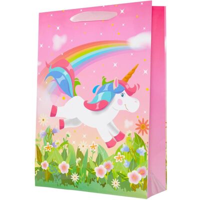 Idena, Geschenkverpackung, Geschenktasche Kinder Motiv Einhorn mehrfarbig 25x34x9cm (1x) Idena, Geschenkverpackung, Geschenktasche Kinder Motiv Einhorn mehrfarbig 25x34x9cm (1x)