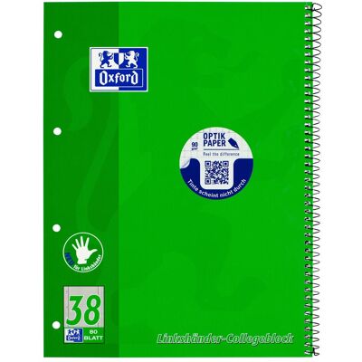 Oxford, Heft + Block, Collegeblock für Linkshänder (A4+, Kariert) Oxford, Heft + Block, Collegeblock für Linkshänder (A4+, Kariert)