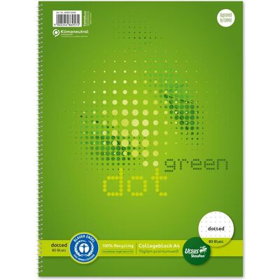 Staufen, Heft + Block, Collegeblock Green, 60 g/qm, DIN A4, dotted, 80 Blatt (A4, Gepunktet) Staufen, Heft + Block, Collegeblock Green, 60 g/qm, DIN A4, dotted, 80 Blatt (A4, Gepunktet)