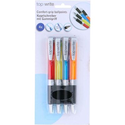 Topwrite, Schreibstifte, 4 Kugelschreiber mit Komfortgriff (4x) Topwrite, Schreibstifte, 4 Kugelschreiber mit Komfortgriff (4x)