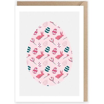 Cardie, Grusskarte + Briefpapier, Grusskarte Osterei rosa, Öko K084 Cardie, Grusskarte + Briefpapier, Grusskarte Osterei rosa, Öko K084