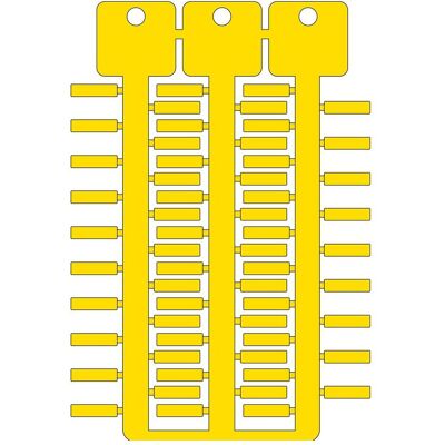 Brady, Etiketten, Gelbe Kennzeichnung, 4 x 15, 4 Reihen Brady, Etiketten, Gelbe Kennzeichnung, 4 x 15, 4 Reihen