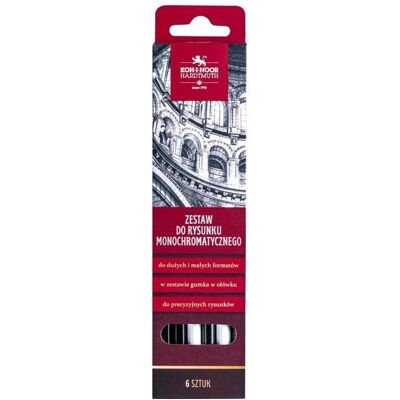 Koh-i-Noor, Bleistift, Monochrom-Zeichenset 6-tlg. (6x) Koh-i-Noor, Bleistift, Monochrom-Zeichenset 6-tlg. (6x)
