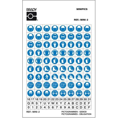 Brady, Etiketten, Mini-Pictograms - Mini 2: Brady, Etiketten, Mini-Pictograms - Mini 2:
