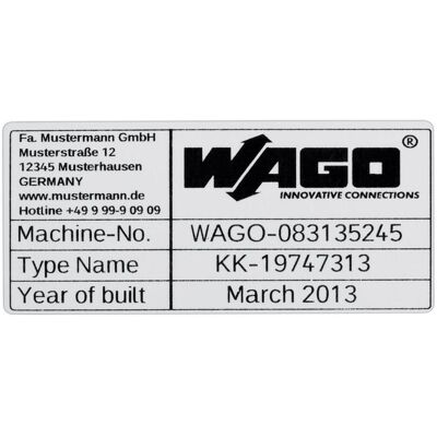 WAGO 210-802 Silberne Etiketten für Thermotransferdrucker - Produktart WAGO 210-802 Silberne Etiketten für Thermotransferdrucker - Produktart