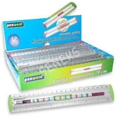 Penword, Lineal, Aluminiumlineal 20 cm MIX (20 cm, Aluminium) Penword, Lineal, Aluminiumlineal 20 cm MIX (20 cm, Aluminium)