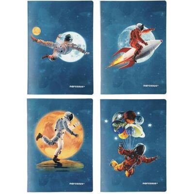 Narcissus, Heft + Block, Notizbuch A4/60K kariert PP Cosmo (4 Stück) (A4, Kariert, Weicher Einband) Narcissus, Heft + Block, Notizbuch A4/60K kariert PP Cosmo (4 Stück) (A4, Kariert, Weicher Einband)