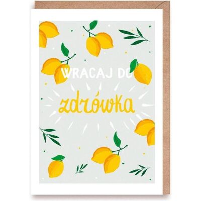Teka, Grusskarte + Briefpapier, Grusskarte Gesundheit Wünsche Zitrone Teka, Grusskarte + Briefpapier, Grusskarte Gesundheit Wünsche Zitrone