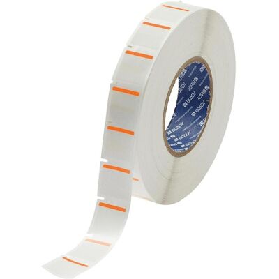 Brady, Etikettenrolle, THT-179-494-OR, Polyester, Weiss/Orange, glänzend, 25.40 x 25.40 mm, permanent (3000 E.) (25.40 mm) Brady, Etikettenrolle, THT-179-494-OR, Polyester, Weiss/Orange, glänzend, 25.40 x 25.40 mm, permanent (3000 E.) (25.40 mm)