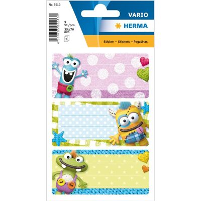 Magni, Etiketten, Schuletiketten 76x35mm Kleine Monster Magni, Etiketten, Schuletiketten 76x35mm Kleine Monster