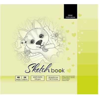 Fresh, Heft + Block, Skizzenbuch 200x200/48K 100g TW (Blanko) Fresh, Heft + Block, Skizzenbuch 200x200/48K 100g TW (Blanko)