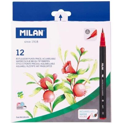 Teka, Marker, Aquarell-Pinselmarker 12 Farben MAILAND (12x) Teka, Marker, Aquarell-Pinselmarker 12 Farben MAILAND (12x)