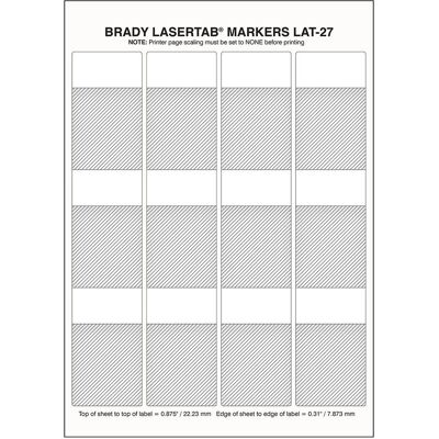 Brady, Etiketten, ELAT-27-361-1, selbstlaminierendes Polyester, Weiss/Transparent, 47 x 25(80) mm, permanent, D Brady, Etiketten, ELAT-27-361-1, selbstlaminierendes Polyester, Weiss/Transparent, 47 x 25(80) mm, permanent, D