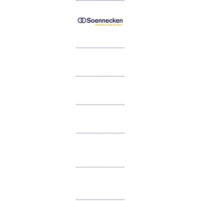 Soennecken, Ordner Zubehör, Ordnerrückenetikett schmal/kurz 39 x 192 mm (B x Soennecken, Ordner Zubehör, Ordnerrückenetikett schmal/kurz 39 x 192 mm (B x