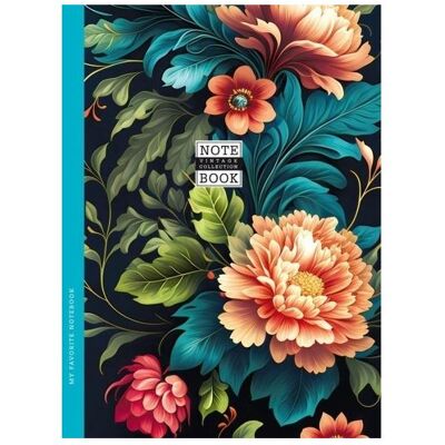 Fresh, Heft + Block, Dekoratives Notizbuch 143x200/64K Raster TW Flora (A5, Gepunktet, Harter Einband) Fresh, Heft + Block, Dekoratives Notizbuch 143x200/64K Raster TW Flora (A5, Gepunktet, Harter Einband)