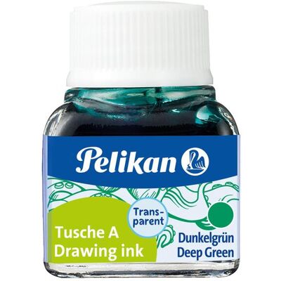 Pelikan Ersatzpatronen + Tintenfass, Tusche A (Dunkelgrün, 1 Stk.) Pelikan Ersatzpatronen + Tintenfass, Tusche A (Dunkelgrün, 1 Stk.)