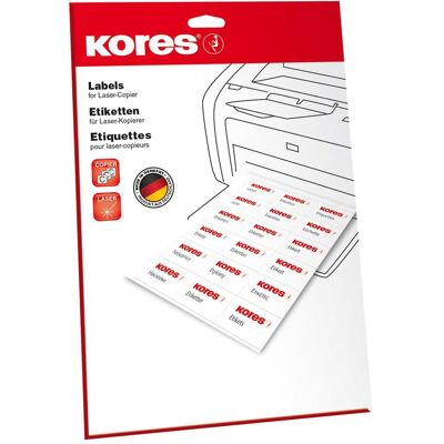 Kores, Etiketten, Universal-Power-Etiketten, 210 x 297 mm, weiss mit Spezialkleber für schwierige Untergründe Kores, Etiketten, Universal-Power-Etiketten, 210 x 297 mm, weiss mit Spezialkleber für schwierige Untergründe