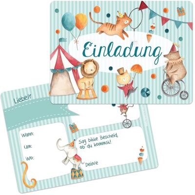 Papierdrachen, Grusskarte + Briefpapier, Einladungskarten zum Geburtstag - Zirkus 12 Stück (12 Stk.) Papierdrachen, Grusskarte + Briefpapier, Einladungskarten zum Geburtstag - Zirkus 12 Stück (12 Stk.)