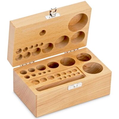 Kern, Feinwaage, Holz-Gewichtsetui, 1 mg - 500 g Buche für F2 + M1 + M2, Knopf/Kompakt Kern, Feinwaage, Holz-Gewichtsetui, 1 mg - 500 g Buche für F2 + M1 + M2, Knopf/Kompakt