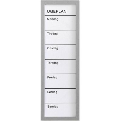 Naga, Präsentationstafel, Magnetisk ugetavle whiteboard 20 x 60 cm dansk Hvid 60x1,5x40mm (1stk) Naga, Präsentationstafel, Magnetisk ugetavle whiteboard 20 x 60 cm dansk Hvid 60x1,5x40mm (1stk)