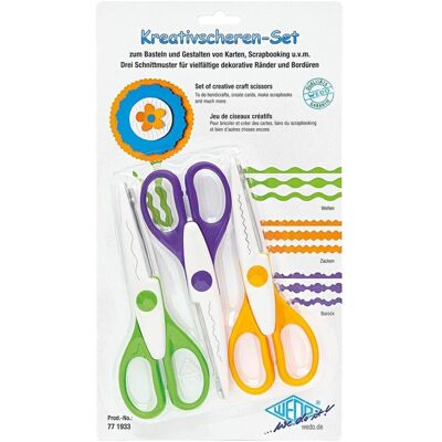 Wedo 77 193 - Wellen & Deckle Bastelschere - Set - Blau, Grün, Gelb - Kunst & Handwerk Wedo 77 193 - Wellen & Deckle Bastelschere - Set - Blau, Grün, Gelb - Kunst & Handwerk