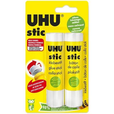 UHU, Klebestift, stic Klebestift ohne Lösungsmittel (21 g, 2x) UHU, Klebestift, stic Klebestift ohne Lösungsmittel (21 g, 2x)