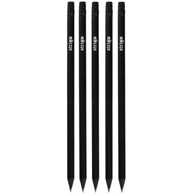 Stigo Bike, Bleistift, Bleistift mit Radiergummi, 5 Stück, schwarz STRIGO (5x) Stigo Bike, Bleistift, Bleistift mit Radiergummi, 5 Stück, schwarz STRIGO (5x)