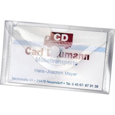 Veloflex, Kartenaufbewahrung, Visitenkartentasche Crystal oben offen nicht selbstklebend Polypropylen transparent Veloflex, Kartenaufbewahrung, Visitenkartentasche Crystal oben offen nicht selbstklebend Polypropylen transparent
