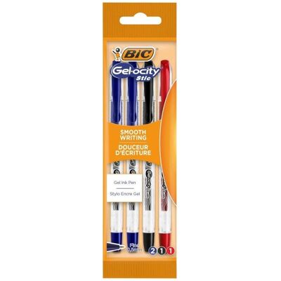 Bic, Schreibstifte, Gel-ocity Gelstift, gemischte Farben, 4 Stück (4x) Bic, Schreibstifte, Gel-ocity Gelstift, gemischte Farben, 4 Stück (4x)