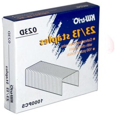 KW-Trio, Büroklammer, Heftklammern KWTrio 23/13 13mm 1000Stk. (1000x) KW-Trio, Büroklammer, Heftklammern KWTrio 23/13 13mm 1000Stk. (1000x)