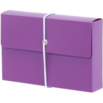 Metzger&Mendle, Kartenaufbewahrung, Karteibox A7 mit Gummiband gefüllt berry-violett Metzger&Mendle, Kartenaufbewahrung, Karteibox A7 mit Gummiband gefüllt berry-violett