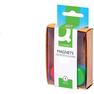 Q-Connect, Magnet, Magnet 25 mm Durchmesser (4x) Q-Connect, Magnet, Magnet 25 mm Durchmesser (4x)