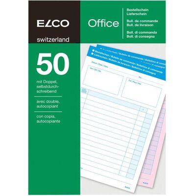 Elco, Formular, Durchschreibeblock Lieferschein/Bestellellung A5 4-sprachig 2x50Blatt (50x) Elco, Formular, Durchschreibeblock Lieferschein/Bestellellung A5 4-sprachig 2x50Blatt (50x)