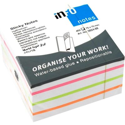 Info, Haftnotiz, Cube Haftnotizen Standard 5654-68 farbsortiert 1 St. (75 x 75 mm) Info, Haftnotiz, Cube Haftnotizen Standard 5654-68 farbsortiert 1 St. (75 x 75 mm)