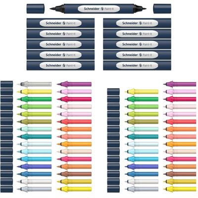 Schneider, Malstifte, Paint-It 040 72 Teile Brush-Pens farbsortiert (72x) Schneider, Malstifte, Paint-It 040 72 Teile Brush-Pens farbsortiert (72x)