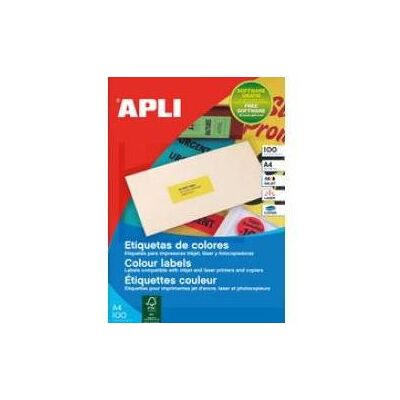 Apli, Etiketten, Adress-Etiketten, 70 x 35 mm, neonrot Apli, Etiketten, Adress-Etiketten, 70 x 35 mm, neonrot