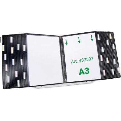 Tarifold, Informationsschild, Sichttafelsystem 433507 DIN A3 schwarz mit 50 St. Sichttafeln Tarifold, Informationsschild, Sichttafelsystem 433507 DIN A3 schwarz mit 50 St. Sichttafeln