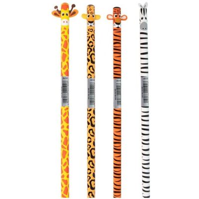 Magni, Bleistift, STYLEX Bleistift HB Dschungeltiere 4fach sortiert (HB, 1x) Magni, Bleistift, STYLEX Bleistift HB Dschungeltiere 4fach sortiert (HB, 1x)